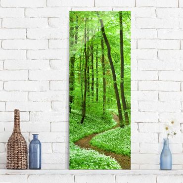Glasschilderijen Romantic Forest Track