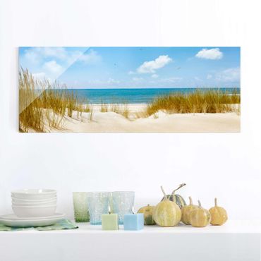Glasschilderijen Beach On The North Sea