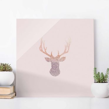 Glasschilderijen Shimmering Deer