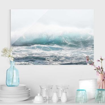 Glasschilderijen Large Wave Hawaii