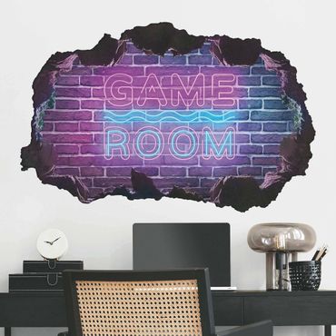 Muurstickers - Neon Text Game Room