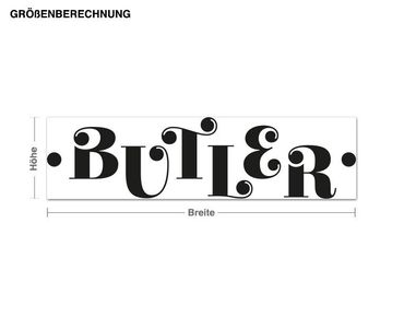 Muurstickers Butler lettering