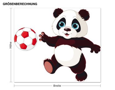 Muurstickers Football Panda