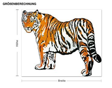 Muurstickers Tiger Illustration