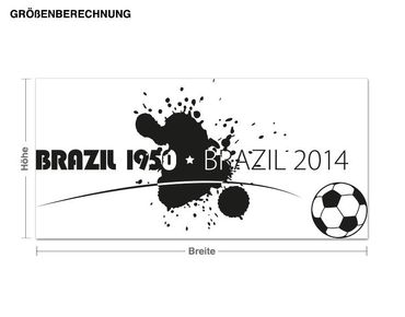 Muurstickers Brazil 1950 2014