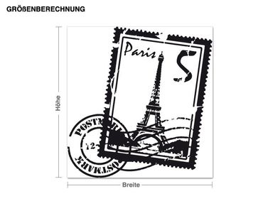 Muurstickers Stamp Paris