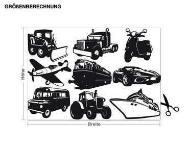 Muurstickers Vehicles Set