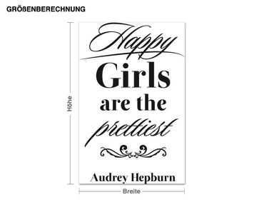 Muurstickers Happy Girls - Audrey Hapburn