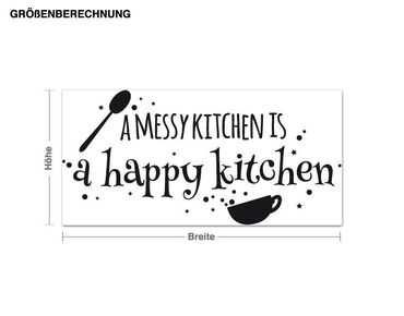 Muurstickers Happy Kitchen