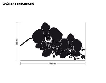 Muurstickers Orchid twig Silhouette