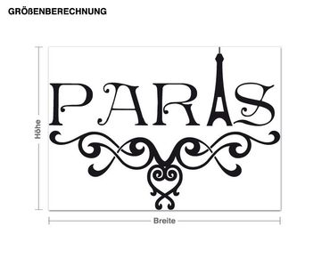 Muurstickers Paris ornamental