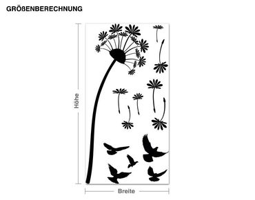 Muurstickers Dandelion with Birds