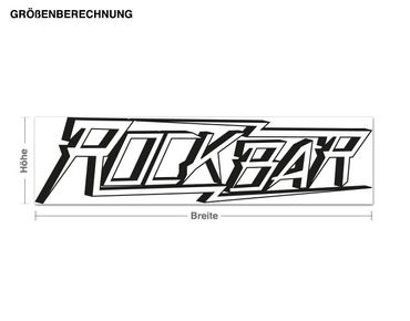 Muurstickers Rockbar lettering