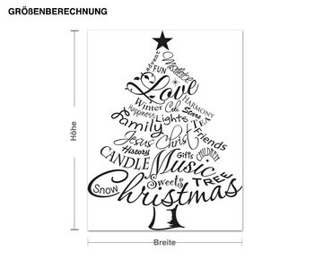 Muurstickers Christmas Tree Words