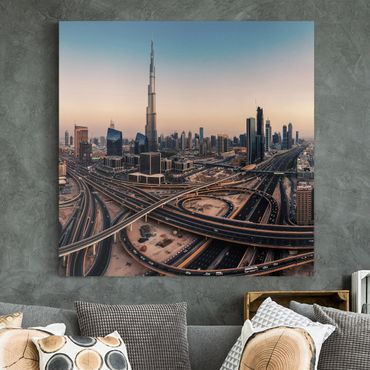 Canvas schilderijen Abendstimmung in Dubai