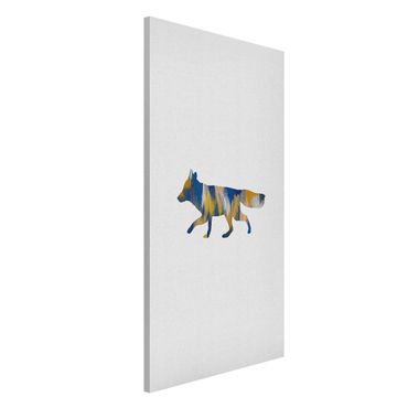 Magneetborden Fox In Blue And Yellow