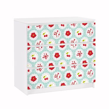 Meubelfolie IKEA Malm Ladekast Cherries Design