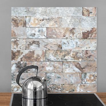 Spatscherm keuken Natural Marble Stone Wall