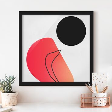 Ingelijste posters Abstract Shapes - Black Sun