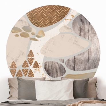Behangcirkel Abstract Quarry Pastel Pattern