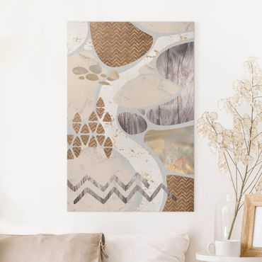 Canvas schilderijen Abstract Quarry Pastel Pattern