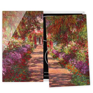Kookplaat afdekplaten Claude Monet - Pathway In Monet's Garden At Giverny