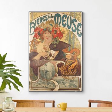 Verwisselbaar schilderij - Alfons Mucha - Billboard for La Meuse Beer