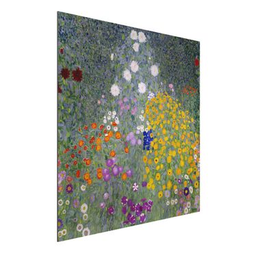Aluminium Dibond schilderijen Gustav Klimt - Cottage Garden