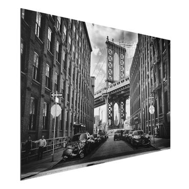 Aluminium Dibond schilderijen Manhattan Bridge In America