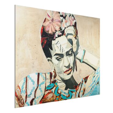 Aluminium Dibond schilderijen Frida Kahlo - Collage No.1