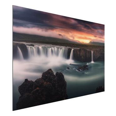 Aluminium Dibond schilderijen Goðafoss Waterfall In Iceland