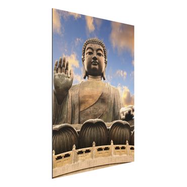 Aluminium Dibond schilderijen Big Buddha Sepia