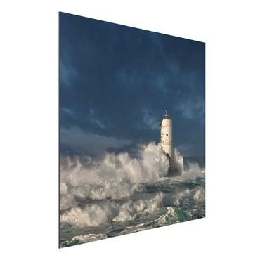 Aluminium Dibond schilderijen Lighthouse On Sardinia