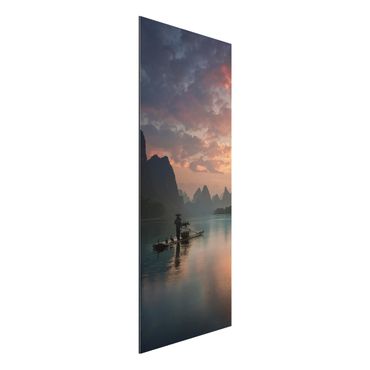Aluminium Dibond schilderijen Sunrise Over Chinese River