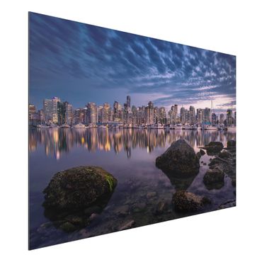 Aluminium Dibond schilderijen Vancouver At Sunset
