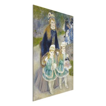 Aluminium Dibond schilderijen Auguste Renoir - Mother and Children (The Walk)