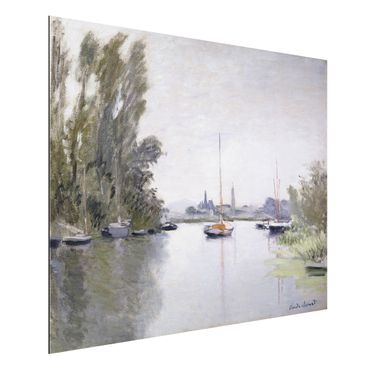 Aluminium Dibond schilderijen Claude Monet - Argenteuil Seen From The Small Arm Of The Seine