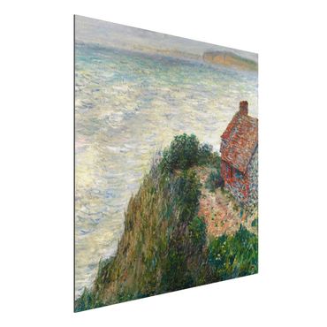 Aluminium Dibond schilderijen Claude Monet - Fisherman's house at Petit Ailly
