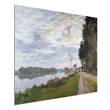 Aluminium Dibond schilderijen Claude Monet - The Waterfront At Argenteuil