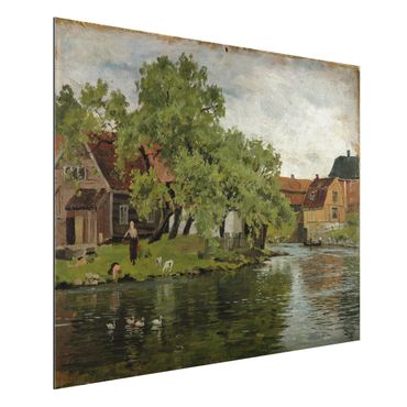 Aluminium Dibond schilderijen Edvard Munch - Scene On River Akerselven