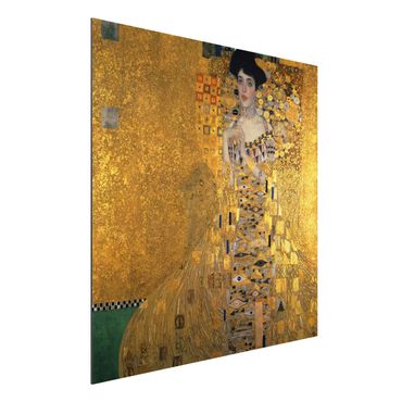 Aluminium Dibond schilderijen Gustav Klimt - Portrait Of Adele Bloch-Bauer I