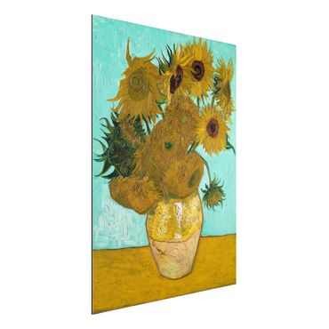 Aluminium Dibond schilderijen Vincent van Gogh - Sunflowers
