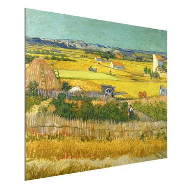Aluminium Dibond schilderijen Vincent Van Gogh - The Harvest