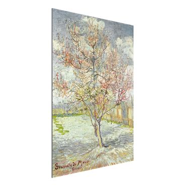 Aluminium Dibond schilderijen Vincent van Gogh - Flowering Peach Trees
