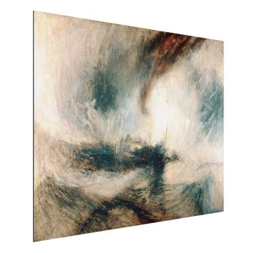 Aluminium Dibond schilderijen William Turner - Snow Storm - Steam-Boat Off A Harbour’S Mouth