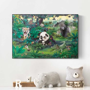 Akoestisch schilderij - Animal Club International - Jungle With Animals