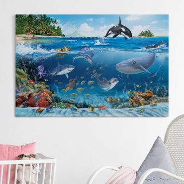 Akoestisch schilderij - Animal Club International - Underwater World With Animals