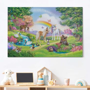 Akoestisch schilderij - Animal Club International - Magical Forest With Unicorn