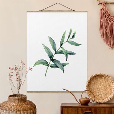 Stoffen schilderij met posterlijst Waterclolour Eucalyptus l