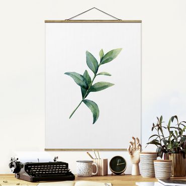 Stoffen schilderij met posterlijst Waterclolour Eucalyptus ll